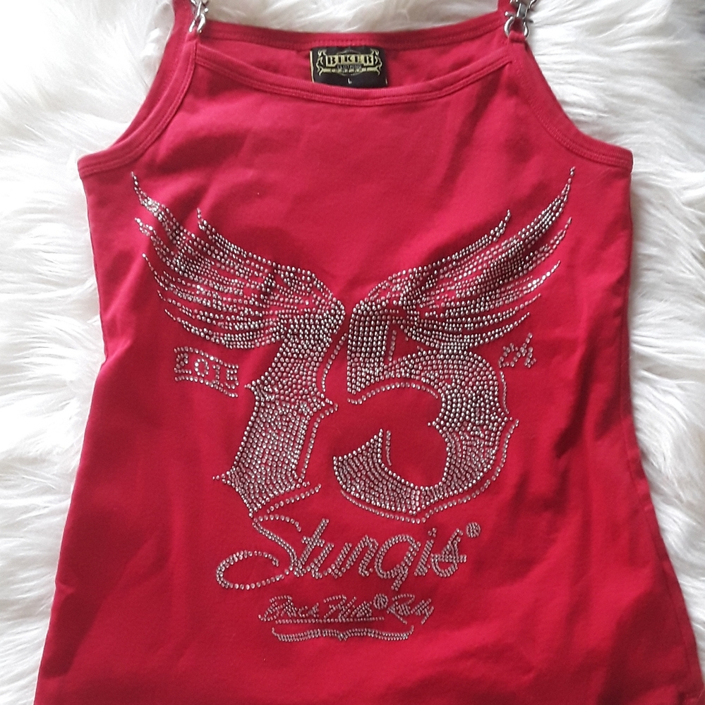 2015 75th Aniversary Sturgis Biker Rally Red Tank